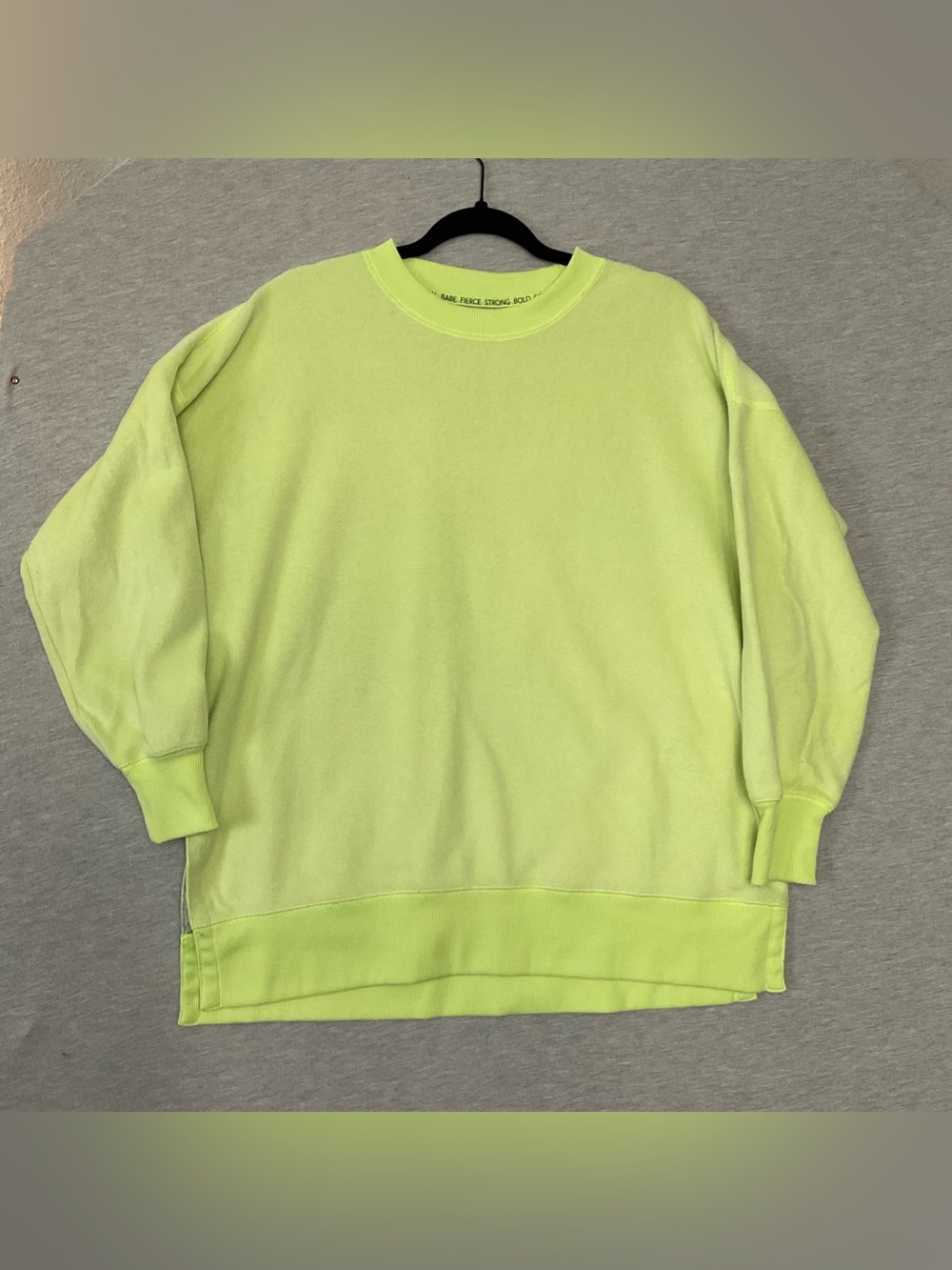 aerie Neon Yellow Pullover Sweatshirt - Picture 2 of 4
